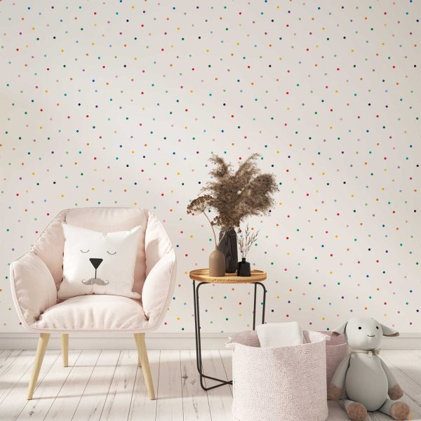 Polka Dot Wallpaper - Cute Kids Room Wall DEcor