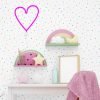 Cute Polka Dot Wallpaper For Removable Girls Wall Decor