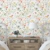 Birds and butterfly wallpaper for kids' rooms and nurseries, available in peel and stick or traditional non-pasted options.