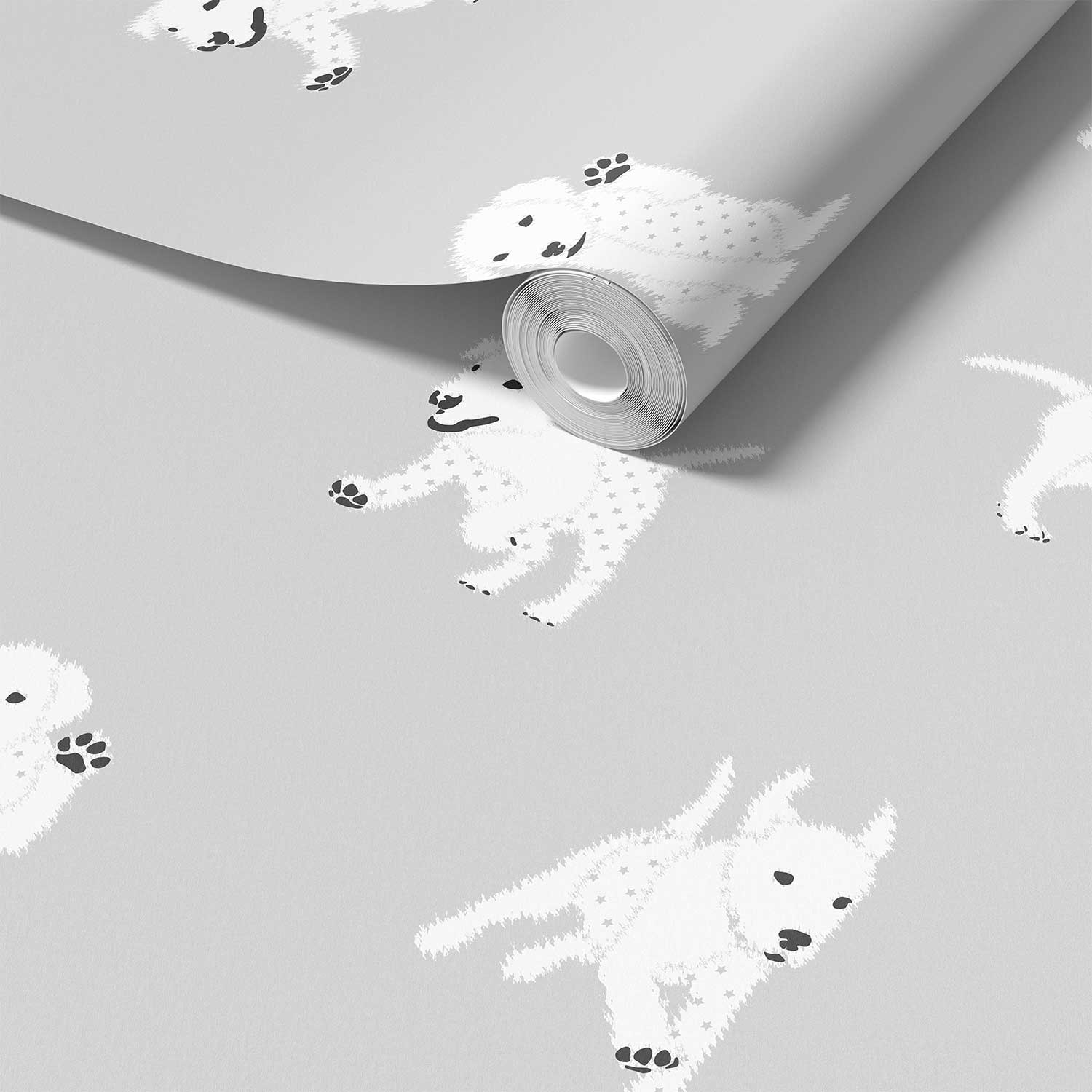 Gray dog wallpaper sample - test before you buy