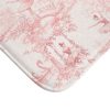 Ballerina toile bath mat pink and cream girls bathroom accessory soft absorbent