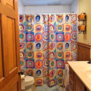 Love this! Second shower curtain from this supplier, awesome quality, durable and funky choices!