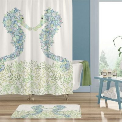 Gorgeous Nautical themed Bathroom Shower Curtain Set