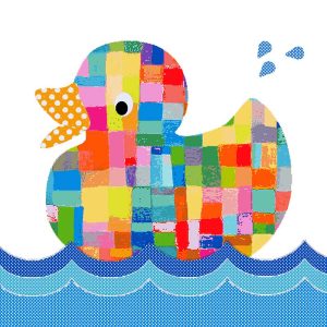 colorful-duck-art-print-for-kids-bathroom
