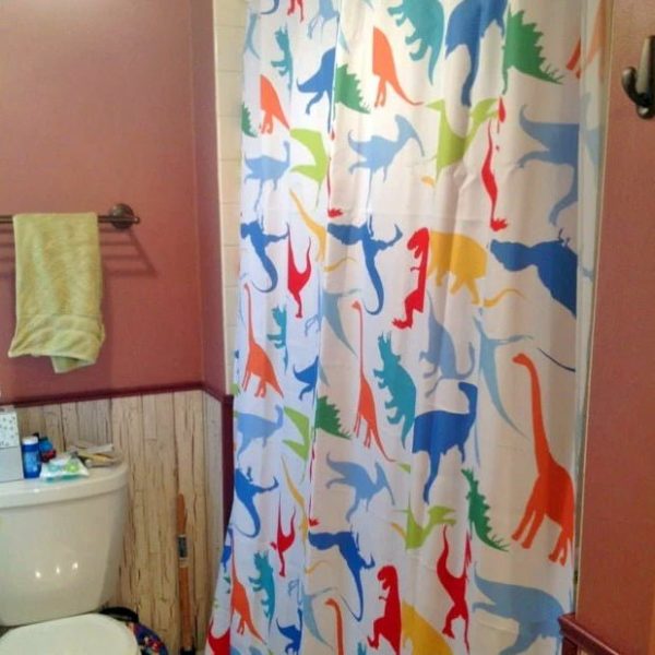 I still need to paint the walls but the shower curtain is perfect. My son is over the moon about it!