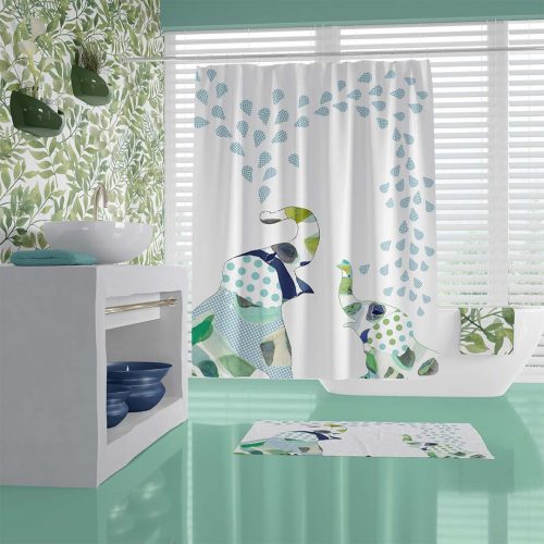 elephant shower curtain for kids