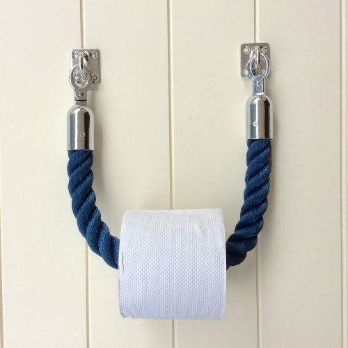 Blue Nautical Rope Toilet roll holder