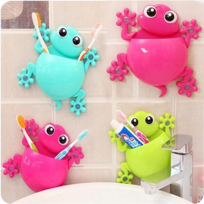 Kids wall toothbrush holder